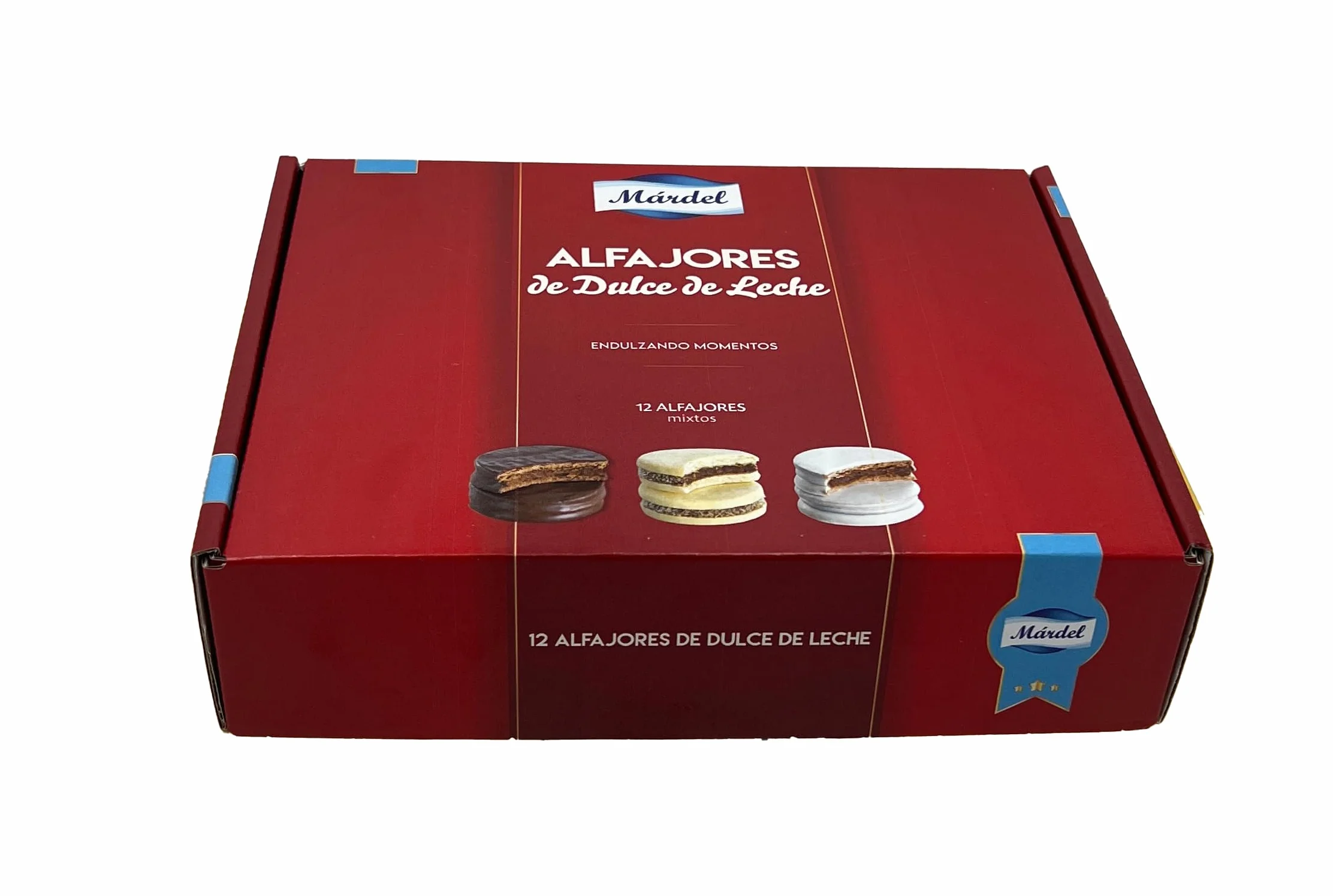 Mardel - Alfajores misti amido di mais, nero e bianco, 12 pezzi - EDIZIONE FESTA NATALE