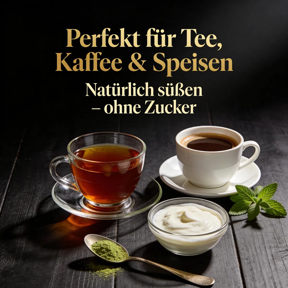 Polvere di Stevia - Dolcificante Naturale 100% da Foglie di Stevia | Alta Resa 1:300 | Alternativa Vegetale Senza Zucchero | Ideale per Tè, Caffè, Dolci, Bevande e Dessert (200 g)