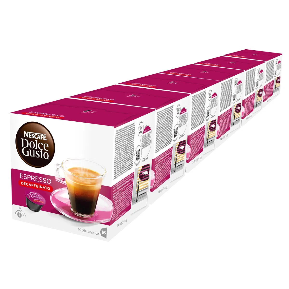NESCAFÉ DOLCE GUSTO Espresso Decaffeinato Caffè, 6 Confezioni da 16 Capsule (96 Capsule Compatibili Nescafé Dolce Gusto)