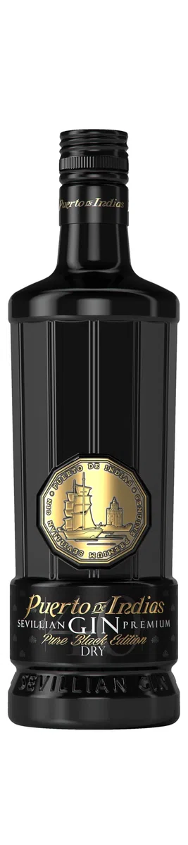 Puerto de Indias Premium Sevillian Dry Gin Pure Black Edition 40% - 700ml