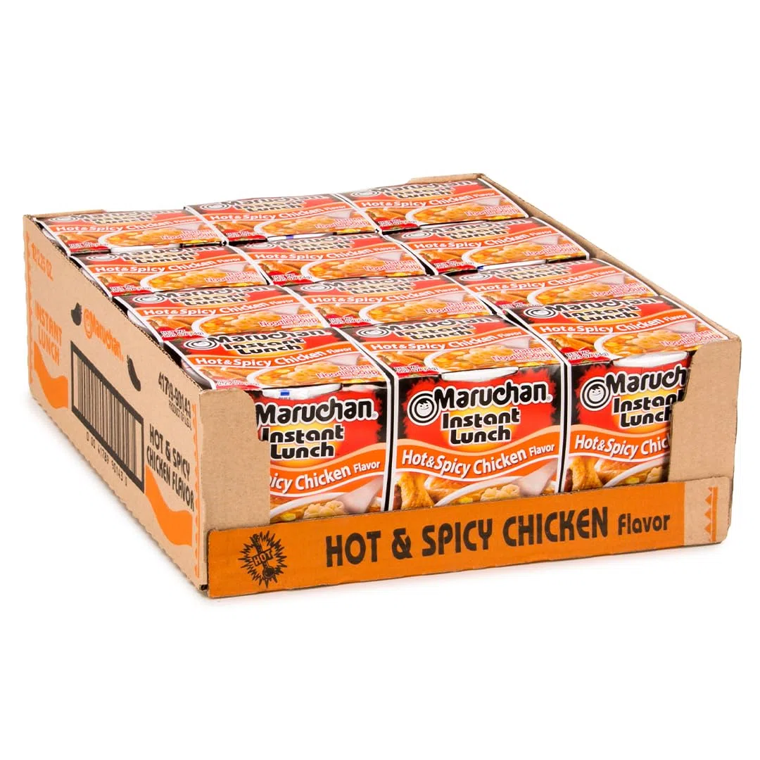 Maruchan Instant Lunch, Hot and Spicy Chicken, 2.25-Ounce Packages (Pack of 12) by Maruchan