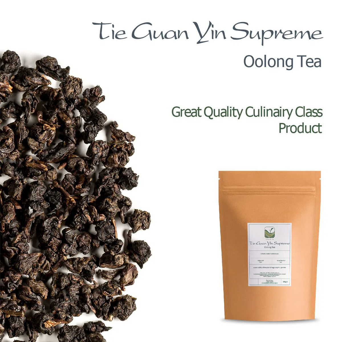 Tie Guan Yin Alta Qualità - Oolong Tè Cinese Tieguanyin - Wu Long Dalla Cina - Tè Blu Cinese - 50g