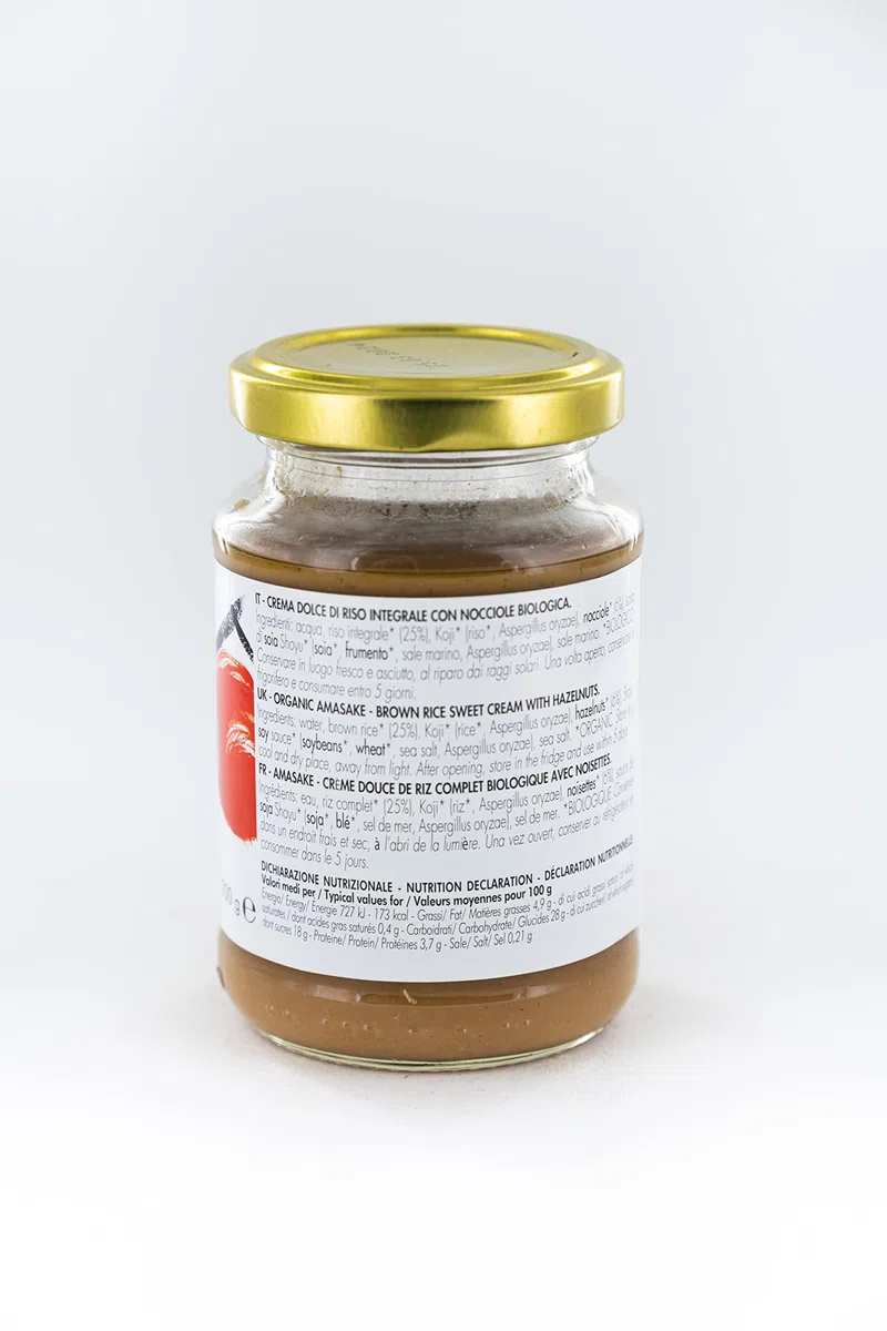 La finestra sul cielo, Amasake di riso integrale con nocciole bio, senza zuccheri, 200g
