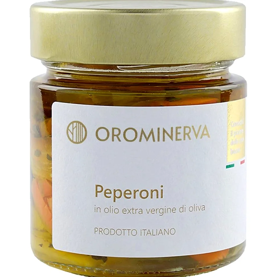 OROMINERVA - 3 vasetti di Peperoni sott'olio