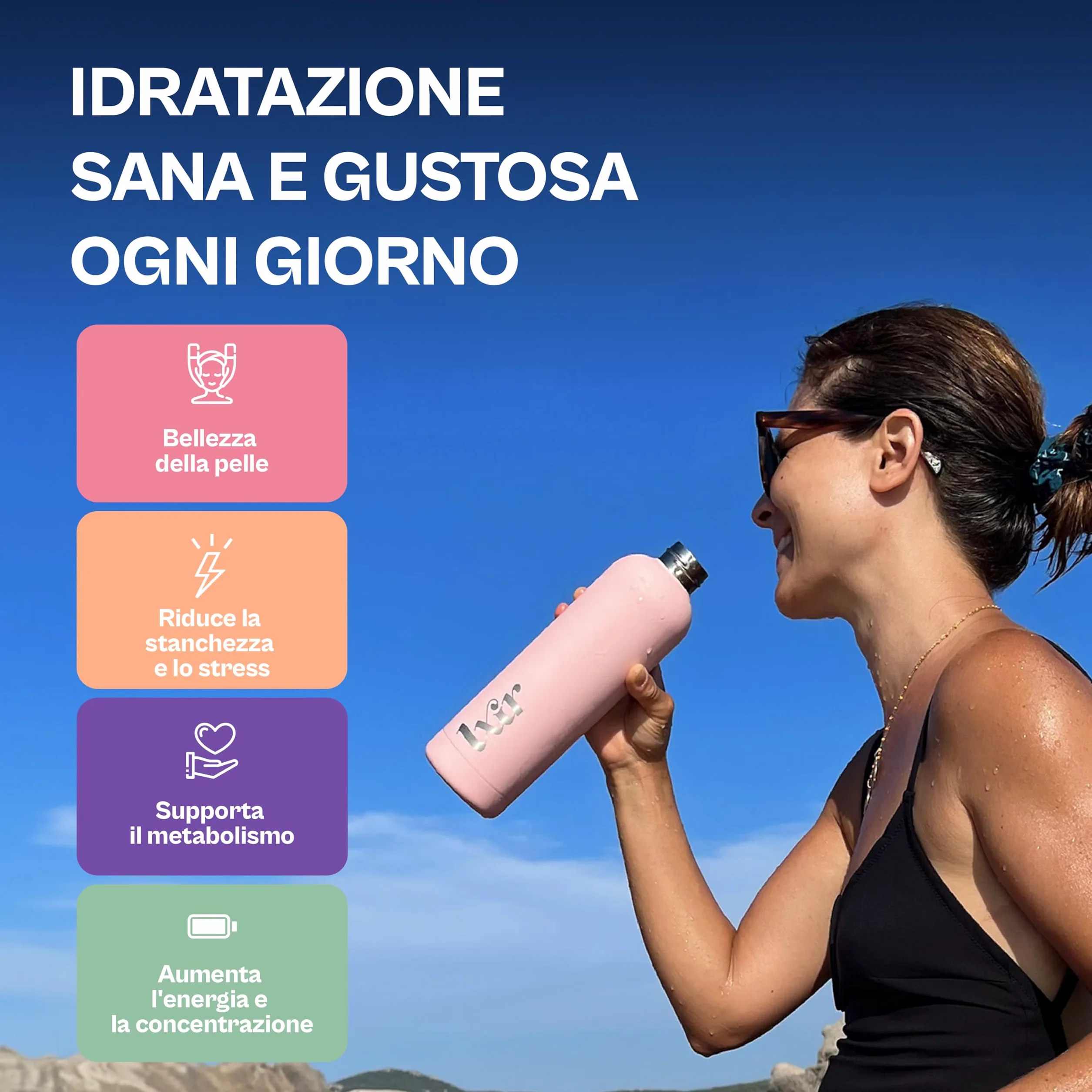 LXIR DRINK – Pastiglia aromatizzata senza zucchero – Bevanda multivitaminica – Ricca di vitamine C e B – Idratazione quotidiana – Bellezza della pelle (Limone x3)