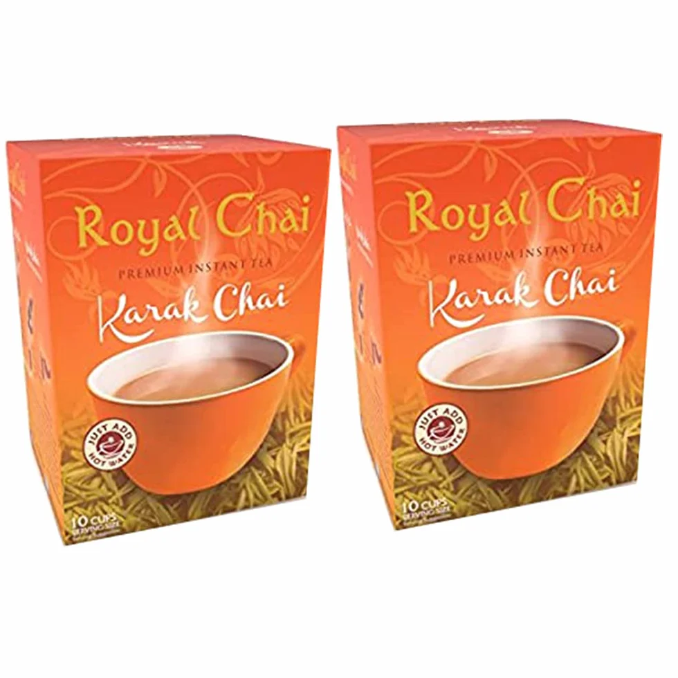 Royal Chai Premium Instant Karak Indian Tea 200g (confezione da 2) - Naturale zuccherato