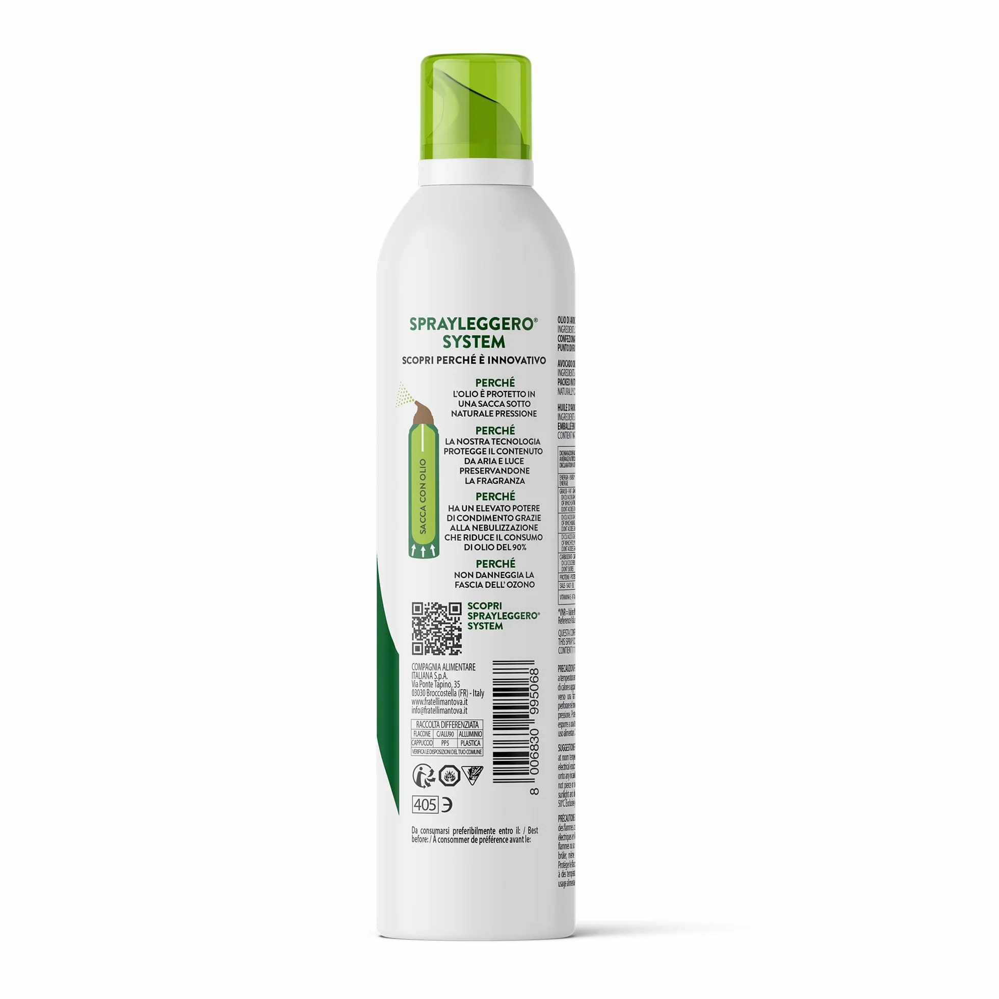 Olio di Avocado Spray 6X200ml - Olio Spray nutraceutico – Salute & Benessere - Sprayleggero – 100% Naturale,100% Leggero, 100% Facile - Con lo spray risparmi fino al 90% di prodotto
