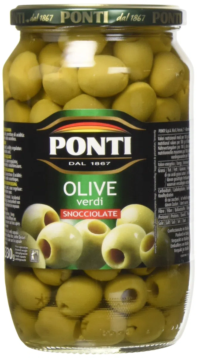 Ponti Olive Verdi Snocciolate, T6 - 6 Vasi da 670 gr