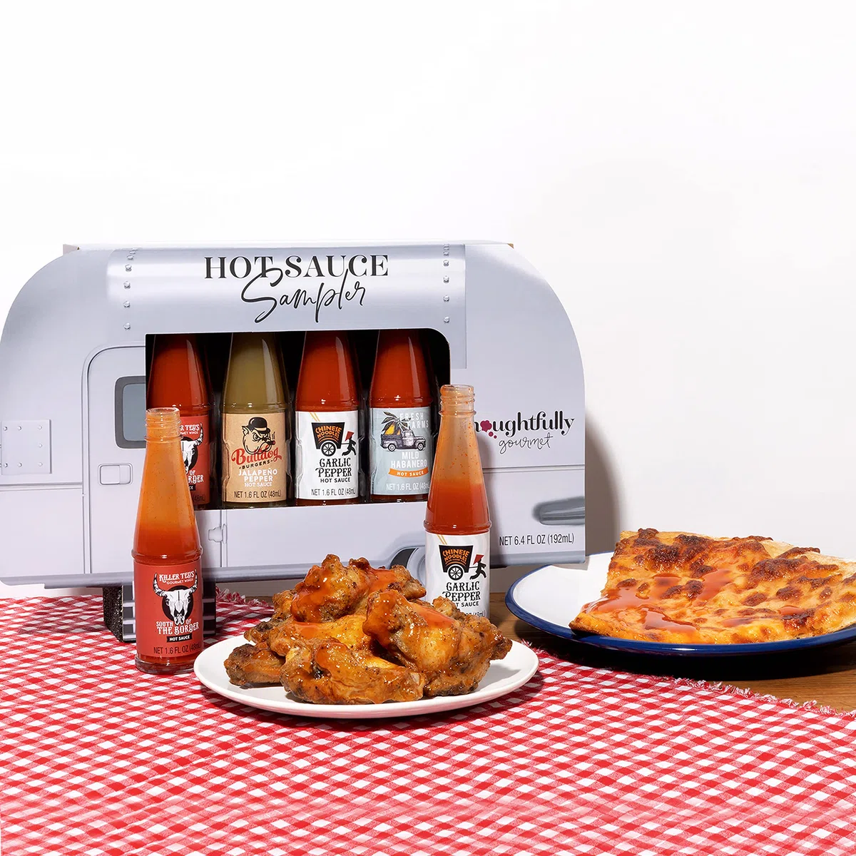 Thoughtfully Gourmet, Set di 4 Salse Piccanti al Peperoncino - Confezione Regalo - 48 g ciascuna