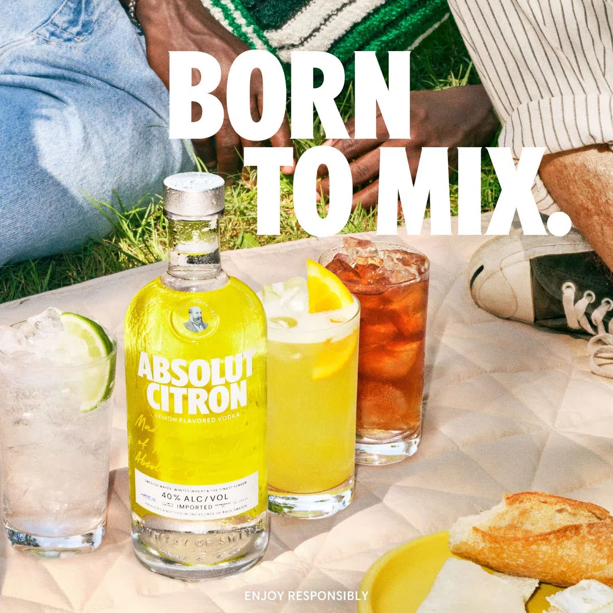 Absolut Vodka Limone, vol 40%, 100CL