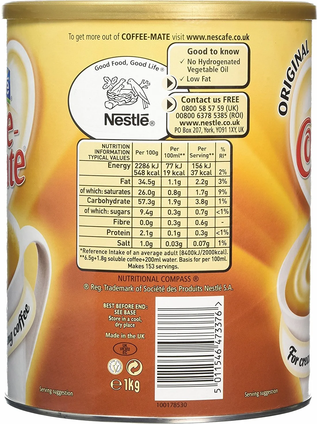 NESTLE COFFEEMATE ORIGINAL 1KG 12057675