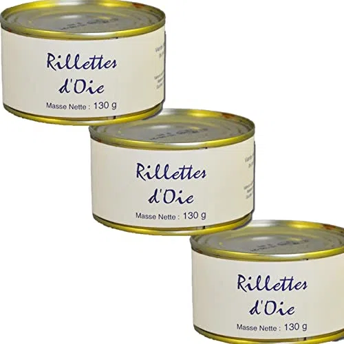 Rillettes d'oca, 3 scatole da 130g cad