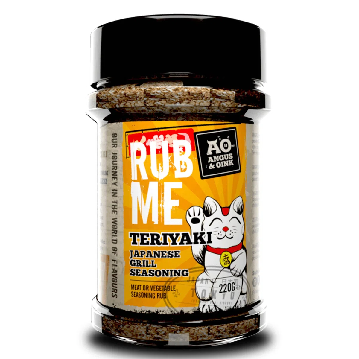 Angus & Oink Rub Me Teriyaki - Condimento per grigliate giapponesi, 220 g