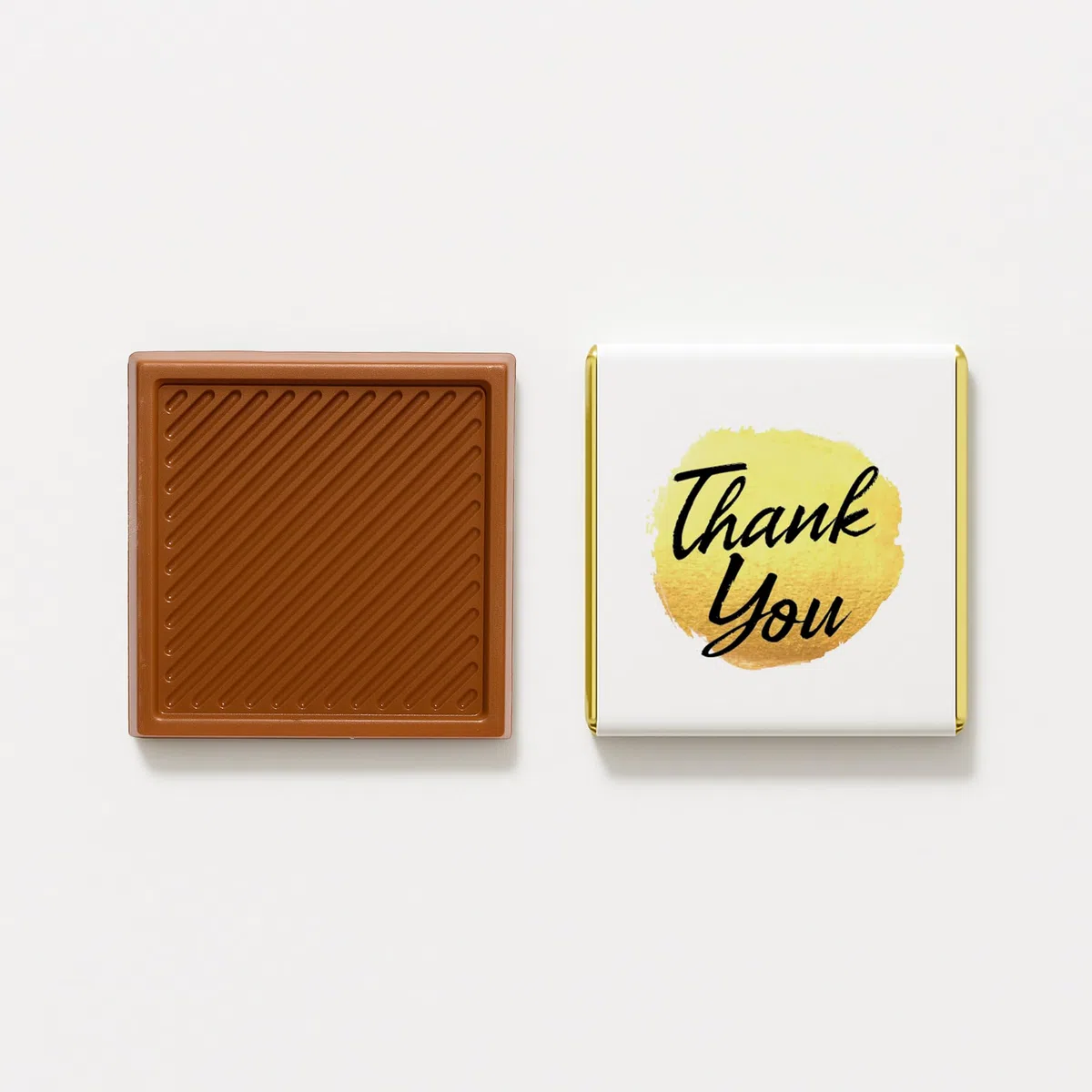 50 cioccolatini con scritta "Thank You", eleganti dolcetti al latte e fondente per matrimoni, eventi, regali aziendali e occasioni speciali (design 3 - latte)