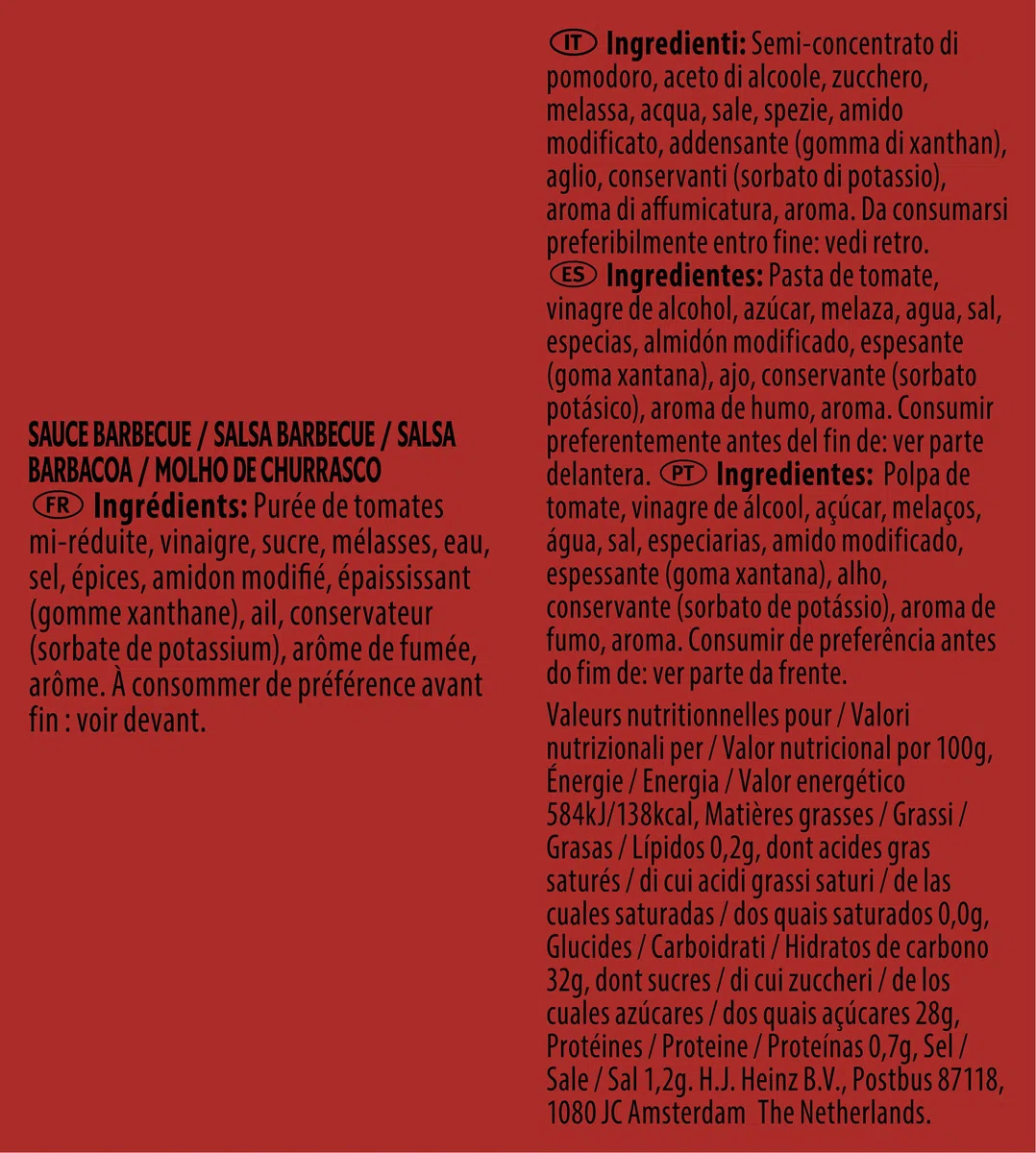 850 BUSTINE MONO PORZIONE HEINZ KETCHUP + MAIONESE + SALSA BARBECUE BBQ + SENAPE MONODOSE