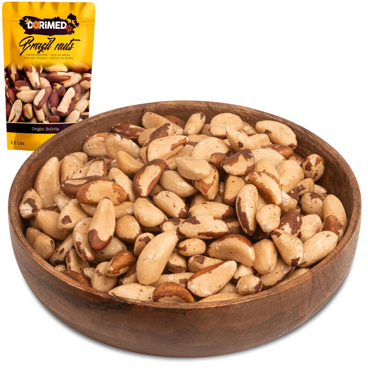 Dorimed Noci Brasiliane Naturali Intere Crude [1Kg]. Sgusciate, Raw Nuts Di Prima Scelta. Frutta Secca Scelta 100% Naturale E Cruda