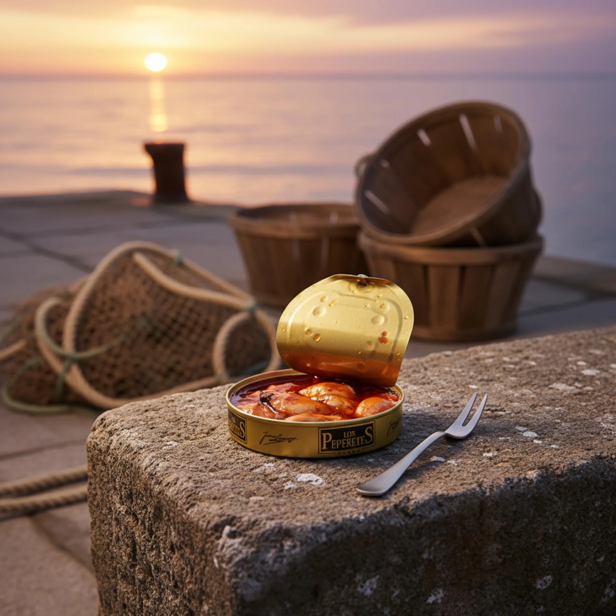 LOS PEPERETES Ostriche 120 g | Frutti di Mare Galiziani Gourmet | Ostriche Atlantiche in Conserva Artigianale | Prodotto Naturale e Delicatessen | Autentico Sapore del Mare di Galizia