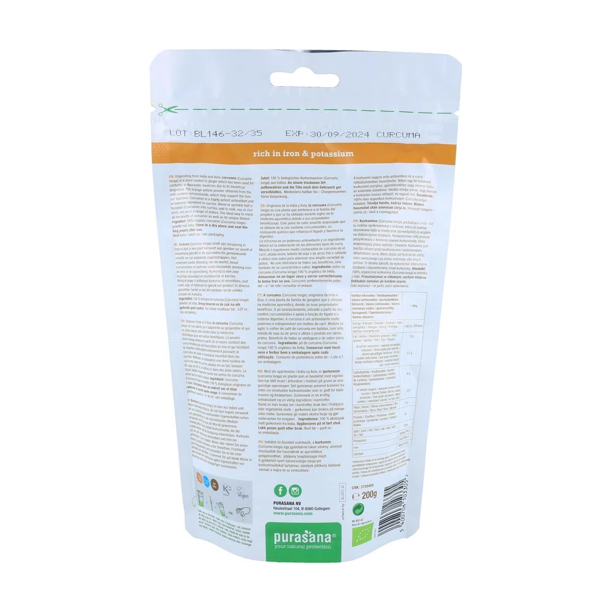 curcuma 200 g di polvere