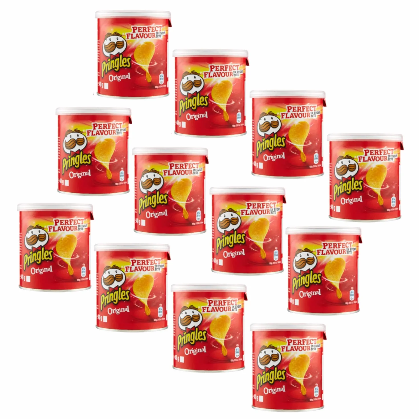 Pringles® | Snack Salato | Patatine Salate in Barattolo - 12 x 40 Gr