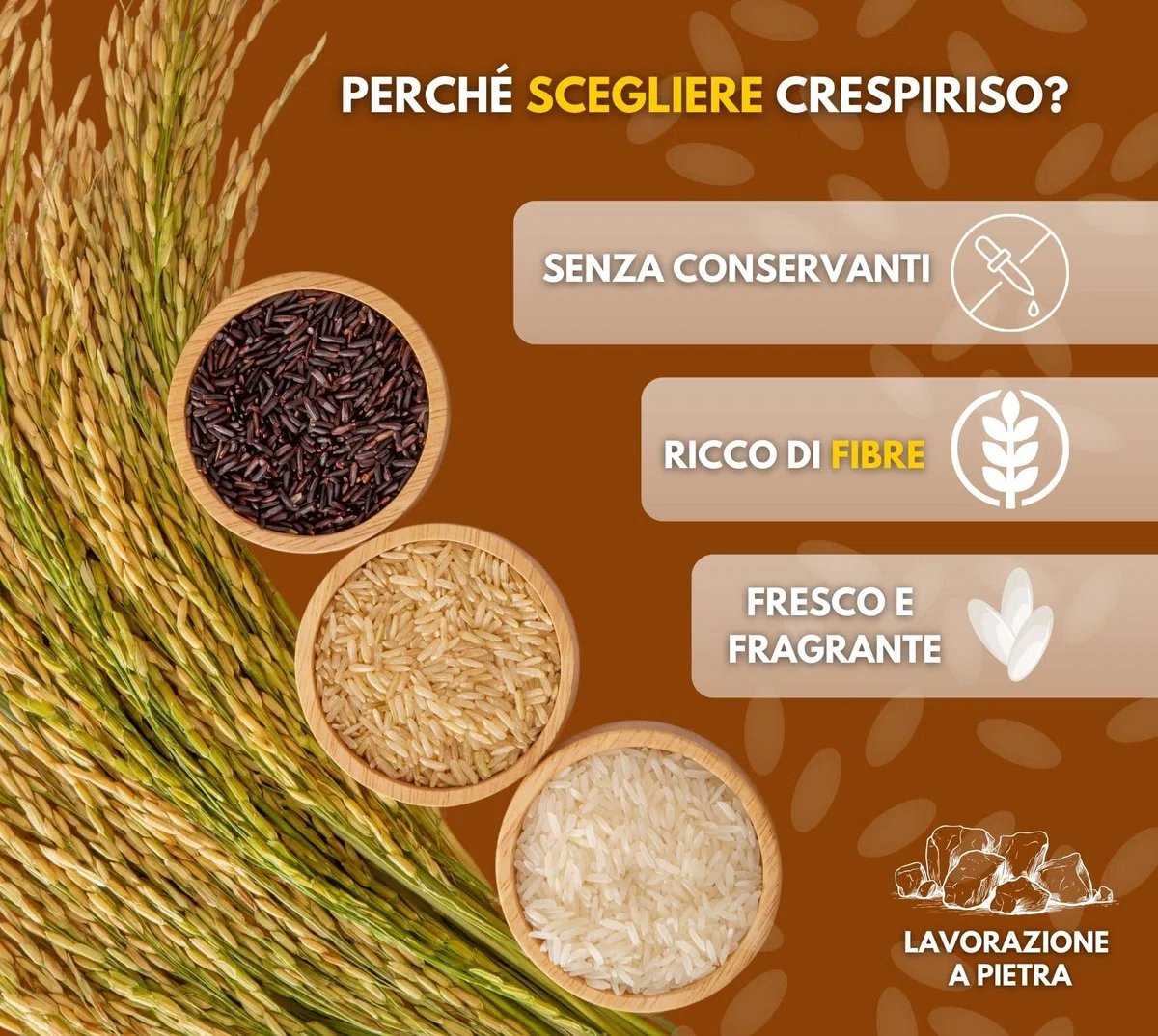 Crespiriso - Offerta Risotti: Riso Carnaroli 5kg e Riso Baldo 2kg - Riso Superfino Italiano di Alta Qualità, Ideale per Risotti Cremosi, Insalate, Timballi, Minestre e Piatti Gourmet
