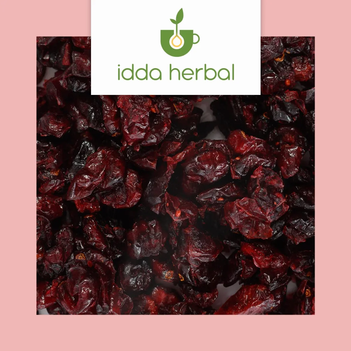 IDDA Herbal Mirtilli Rossi Secchi 1kg, Mirtilli Rossi Essiccati, Dolcificati con Succo di Mela