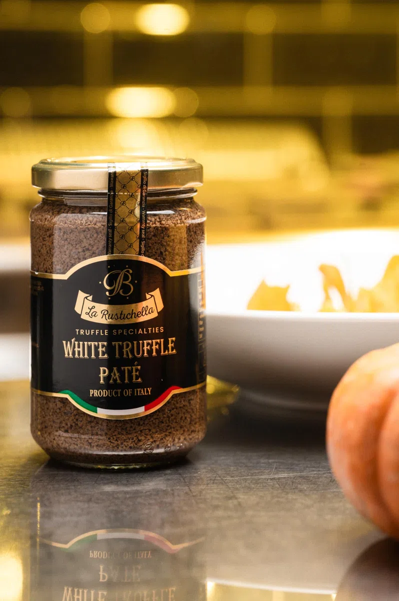 La Rustichella - Paté al Tartufo Bianco 500gr, Vegan, Gluten Free, Cholesterol Free - Prelibatezza Italiana