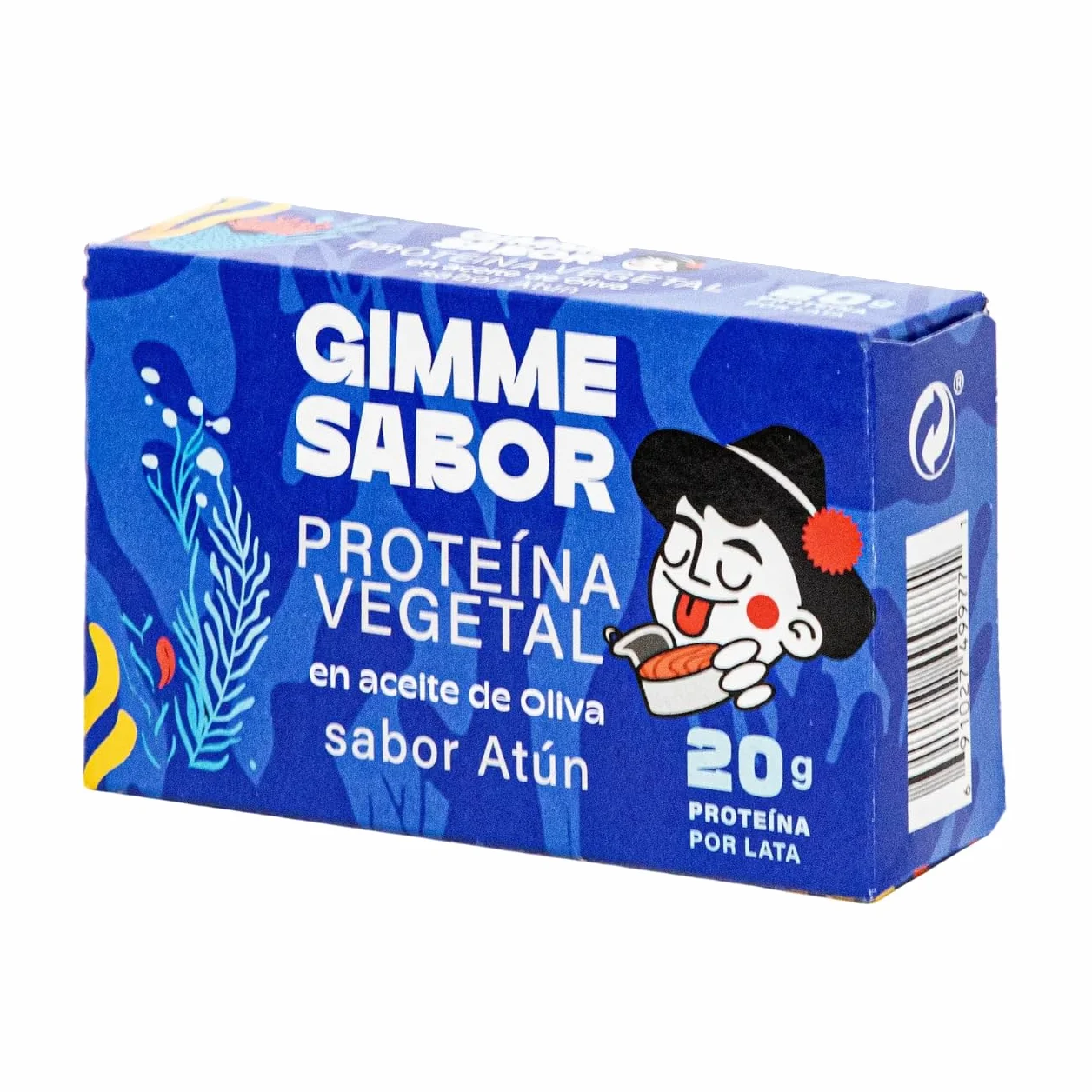 Proteina vegetale gusto Tonno in conserva con olio d'oliva, 20g di proteina per lattina e senza allergeni (Confezione da 6).