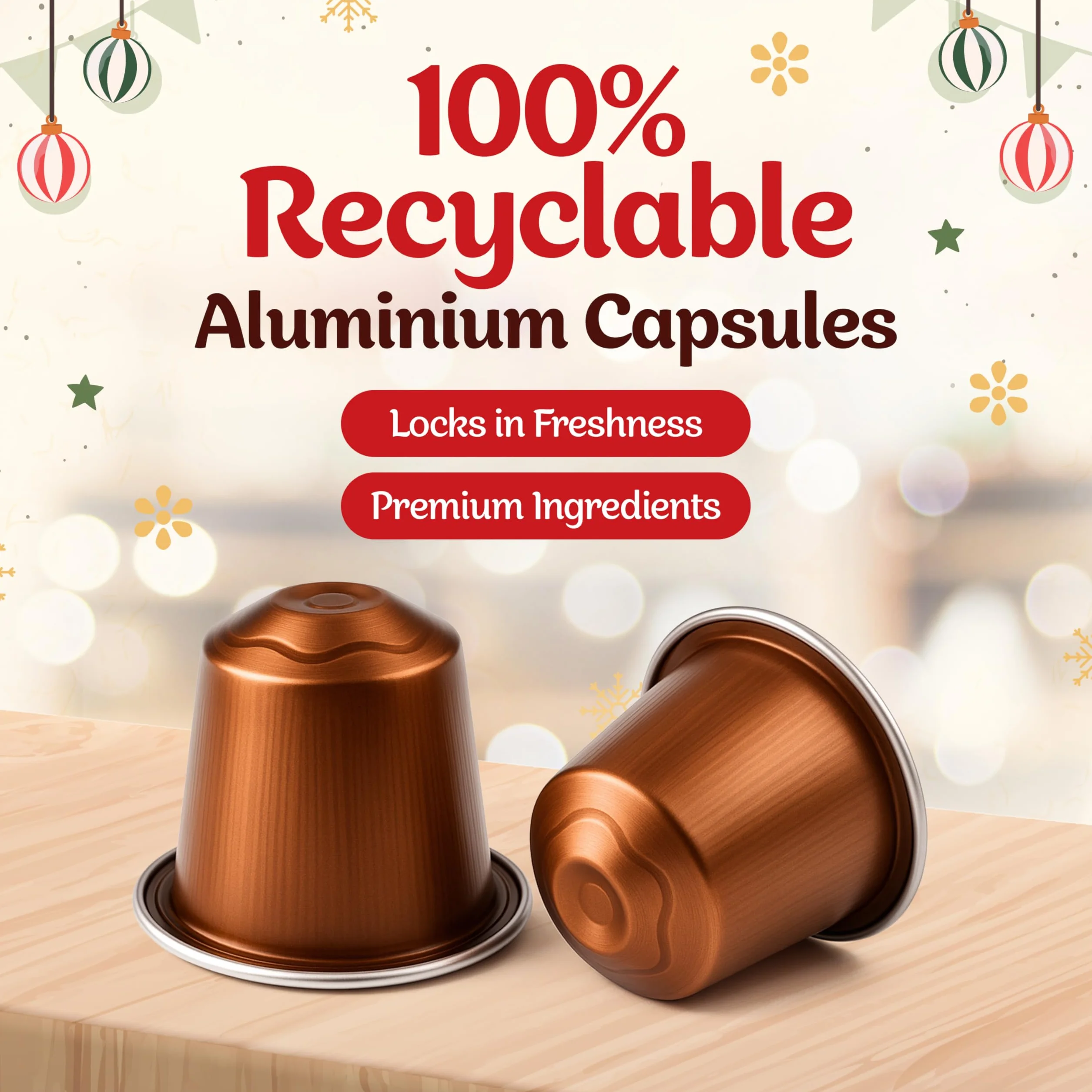 Cafféluxe Calendario dell'Avvento Nespresso Coffee – Capsule originali al gusto di caffè di Natale compatibile con Nespresso (24 capsule)
