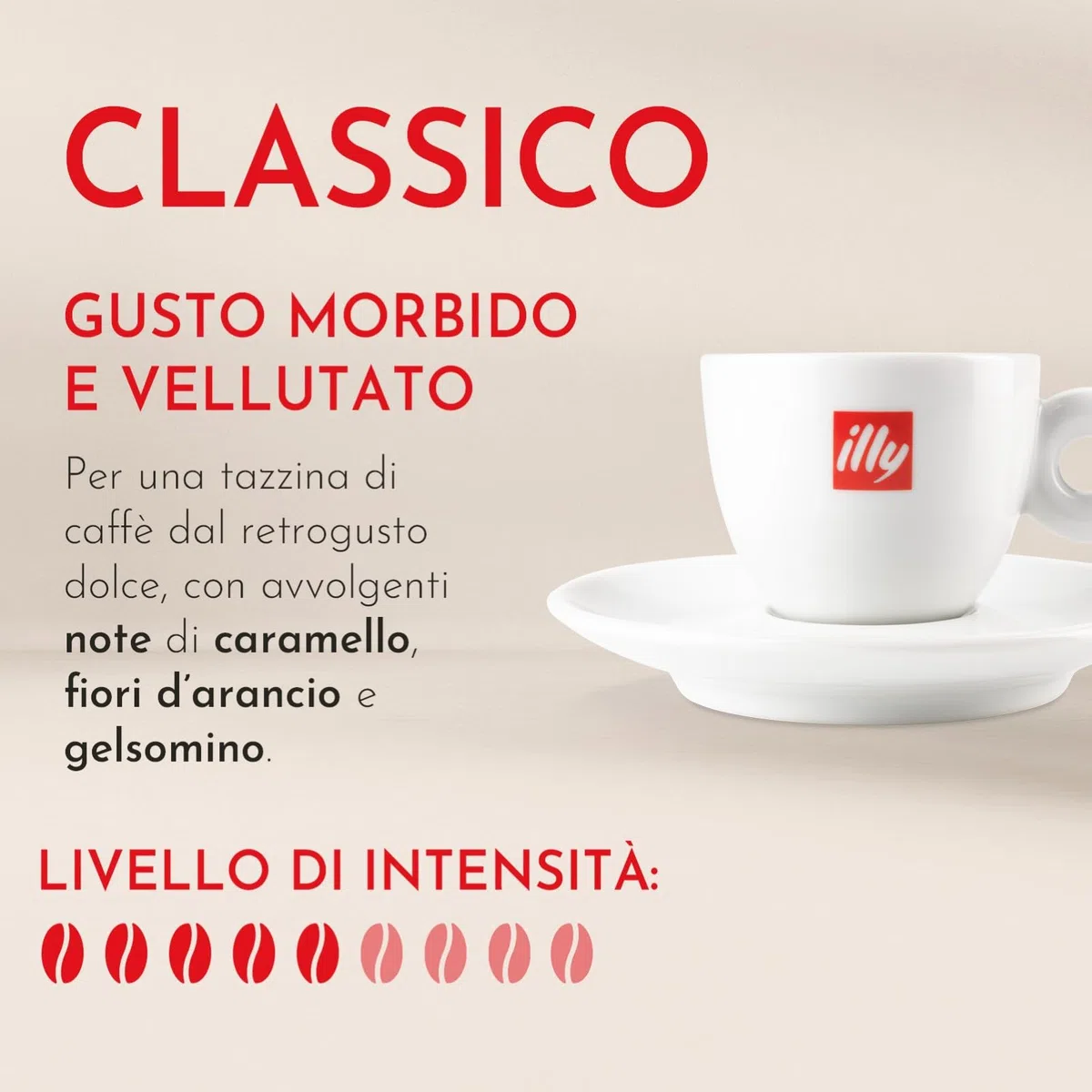 illy, Caffè in Capsule Iperespresso CLASSICO, 100% Arabica con Note di Fiori d'Arancio e Gelsomino, Gusto Morbido e Retrogusto Dolce, 1 Confezione da 30 Capsule