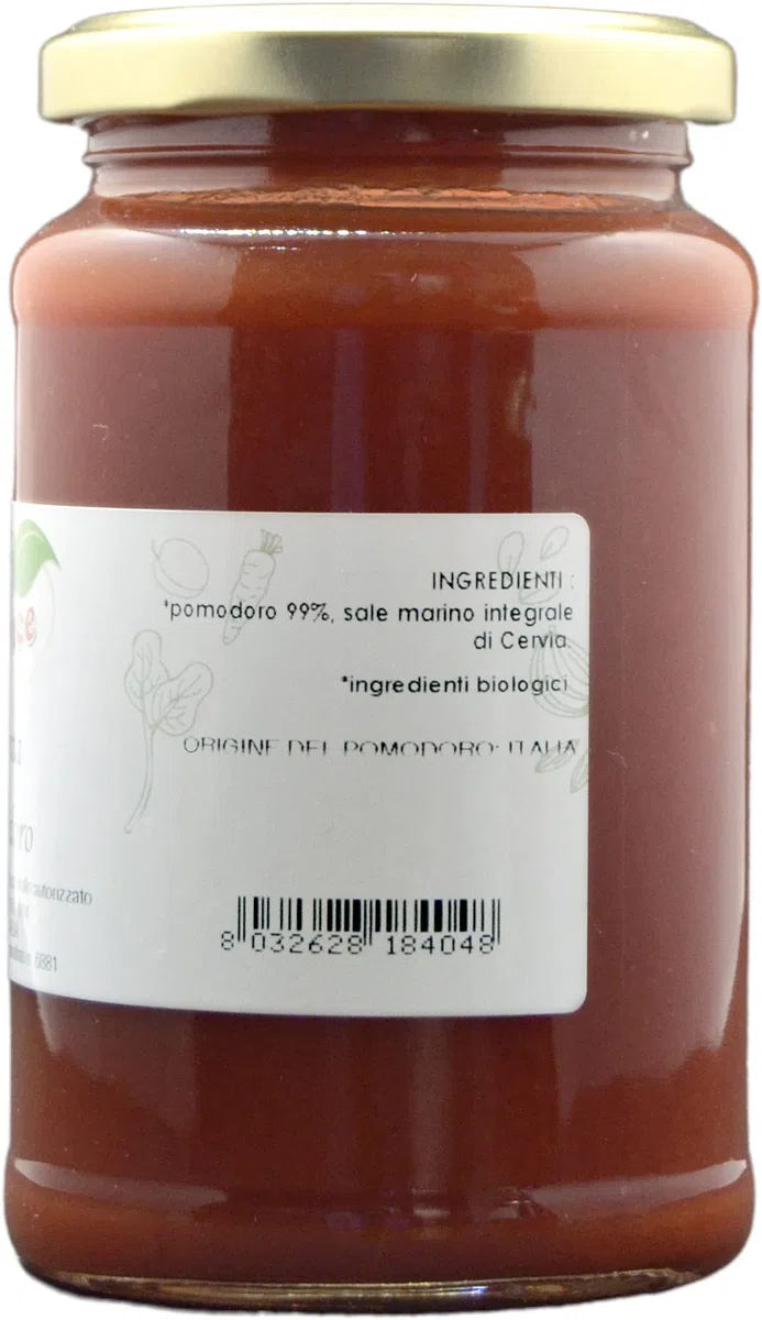 Passata di pomodoro Chef Service biologica ed artigianale, confezione da 3 pezzi da 340gr