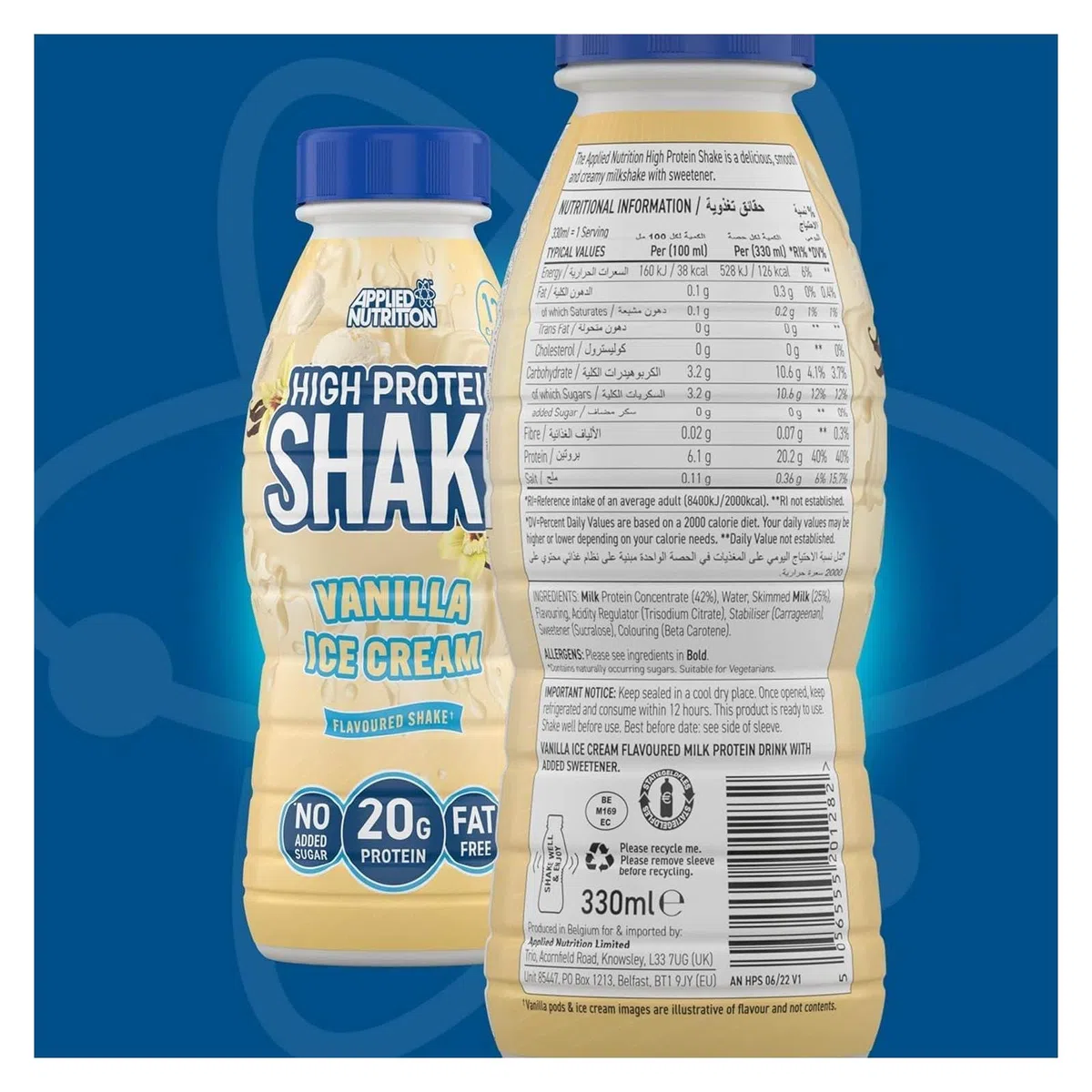 Applied Nutrition High protein shake vanilla ice cream 330ml