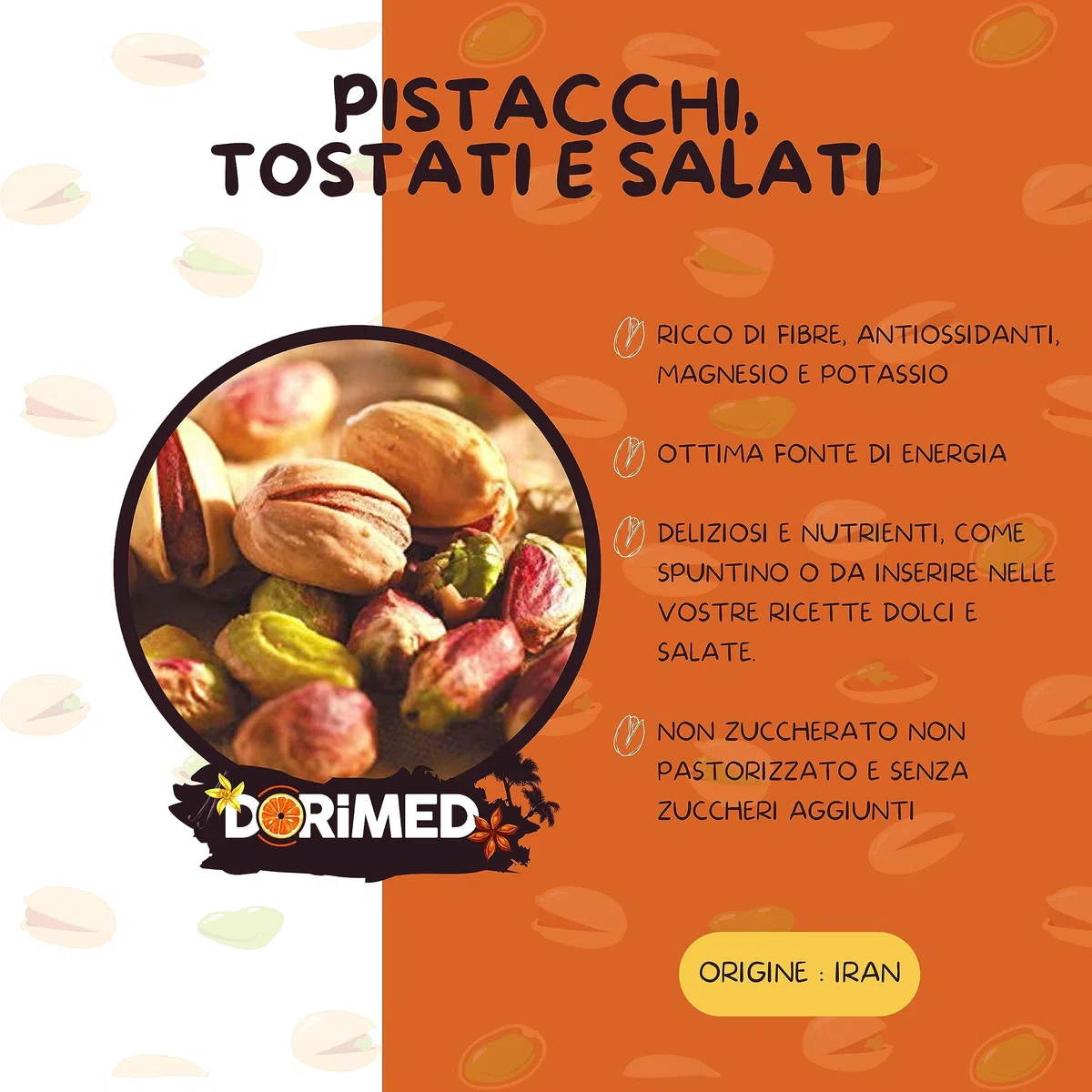 Pistacchi Salati Con Guscio Giganti Secchi [1kg]. Frutta Secca Con Sale Di Prima Qualità, Noci Di Pistacchio Tostato Buonissimo Grande Adatto Per Dolci Siciliani. Pistacchio Salato Squisito - Dorimed