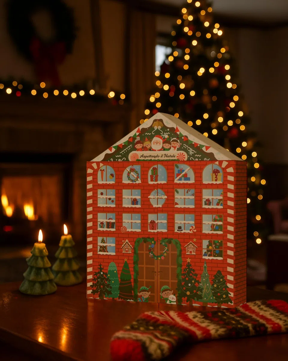 Calendario dell'avvento, 24 cassettini, Sorprese da scoprire ogni giorno, 24 regali, Natale, Idea regalo per bambini e adulti