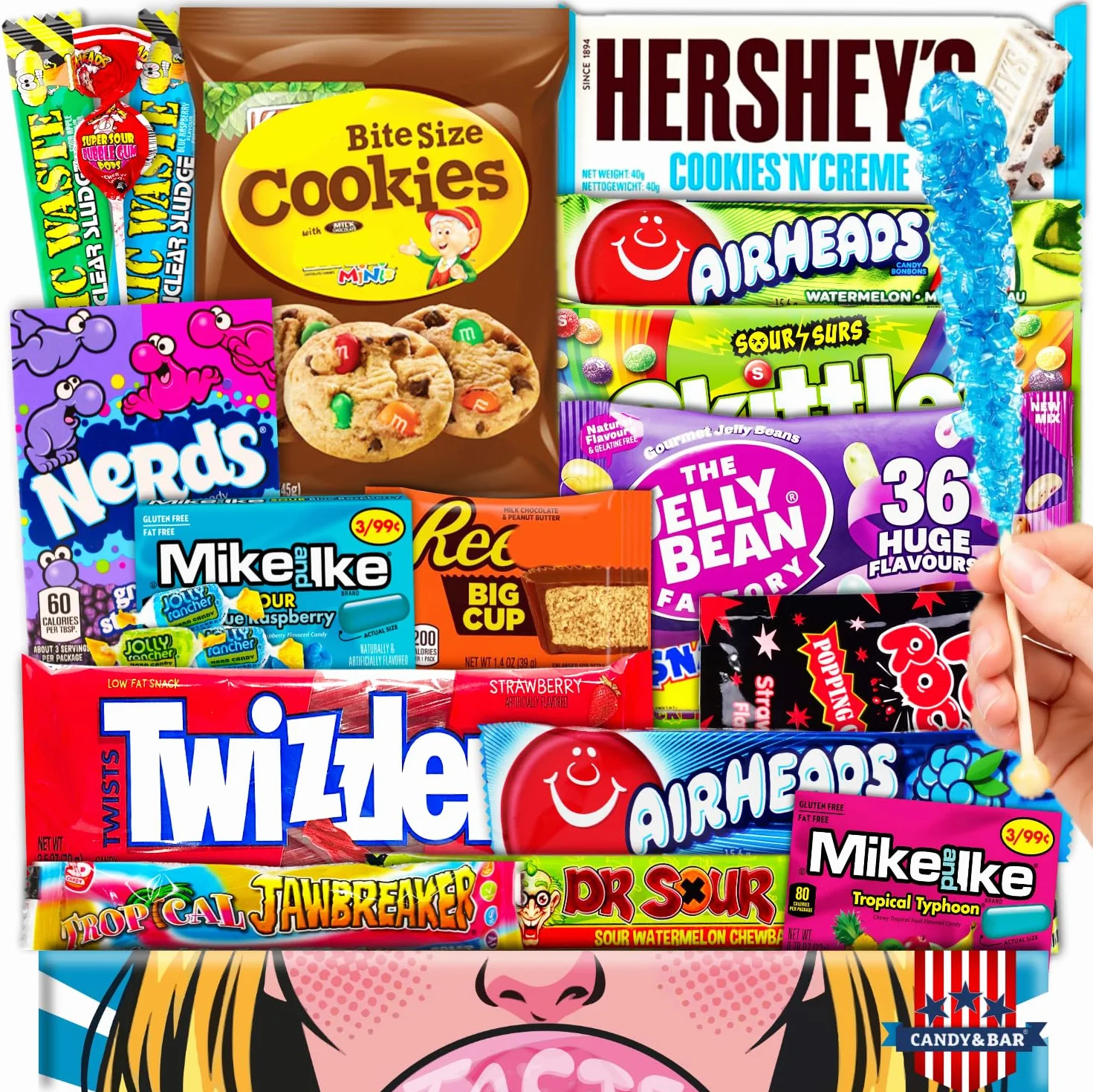 JUMBO USA Original BOX | 21 pezzi | American Candy | Importato dagli Stati Uniti | Snack Box | Scatola piena di prodotti di alta qualità | Compleanno | Regalo per la festa della mamma | Dolciumi pasqu