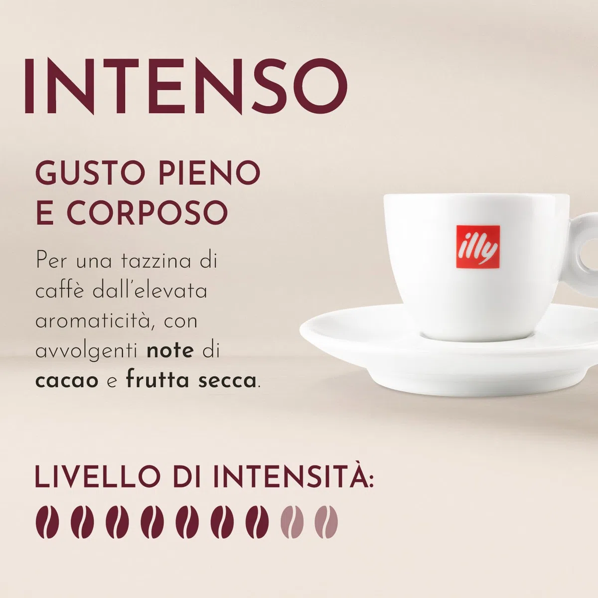 illy, Caffè in Cialde E.S.E Monodose Tostato INTENSO, 100% Arabica con Note di Cacao e Frutta Secca, Retrogusto Pieno e Corposo, 12 Confezioni da 18 Cialde Compostabili