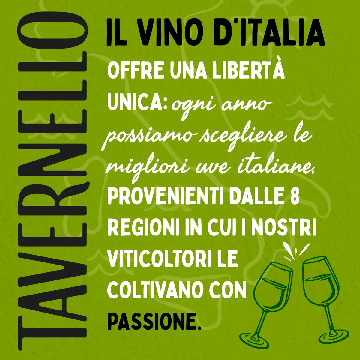 Tavernello Classico Vino Bianco d'Italia, Vino Secco con Profumi Fruttati, 10.5% Vol, Confezione con 15 Brick da 0,5 L