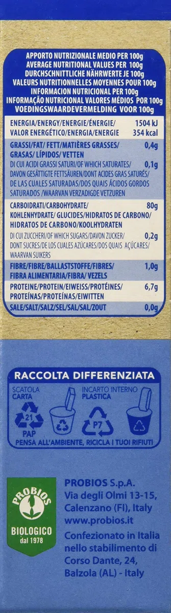 Probios Riso Basmati Bianco - 3 pezzi da 500 g [1500 g]