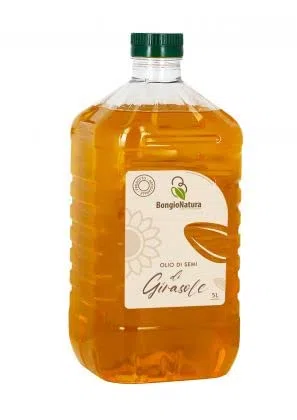 BONGIOVANNI FARINE E BONTA' NATURALI Olio di Girasole Crudo spremuto a Freddo 5 Litri Ideale per Dolci e Fritture