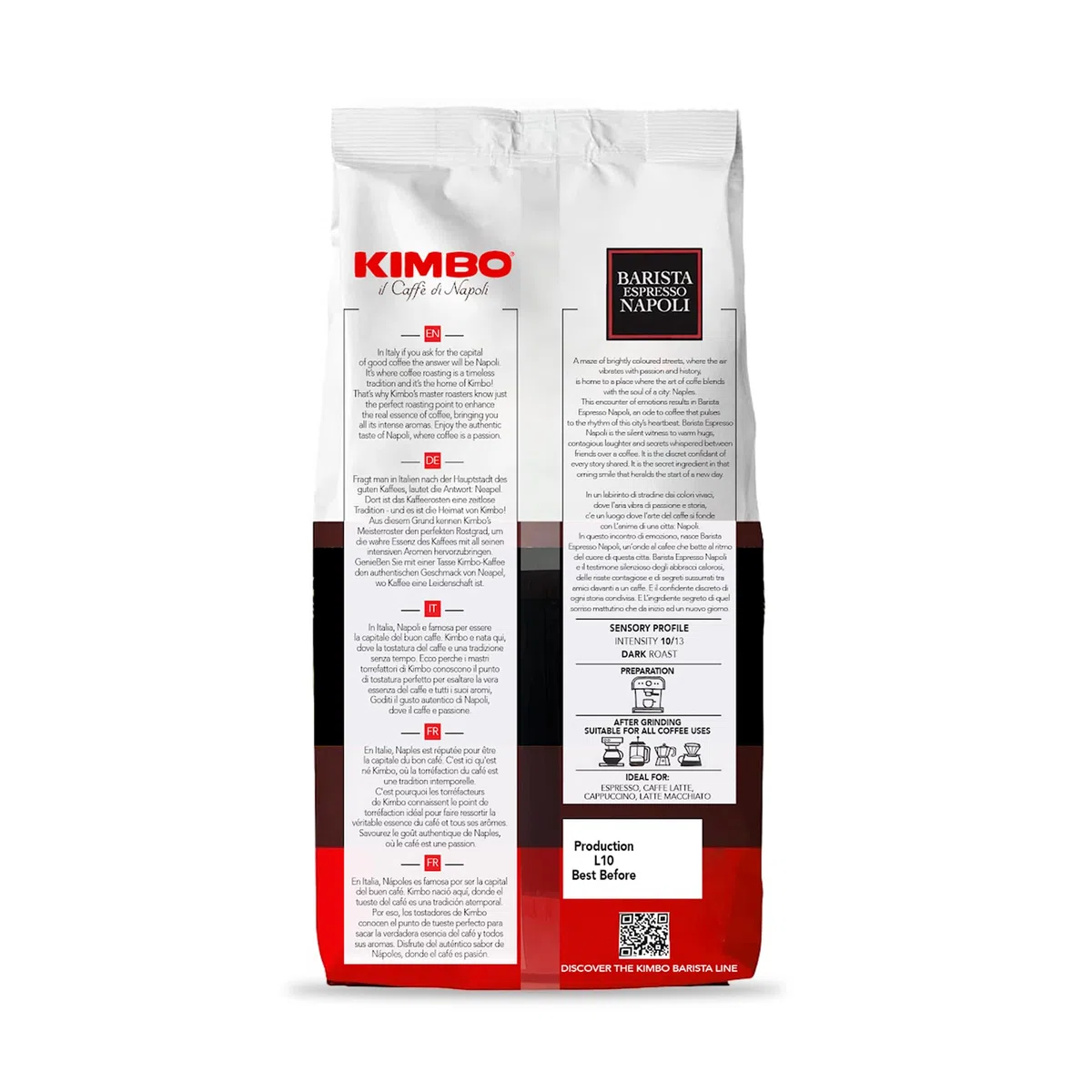 Kimbo Barista Espresso Napoletano - Coffee beans 1kg (1 kg, Whole bean)