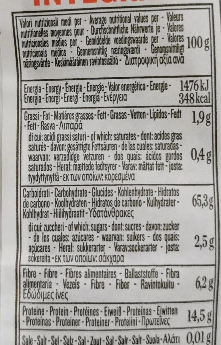 Rummo Pasta Integrale Confezione Prova 4x Pasta Mista + 4x Fusilli Pasta Italiana ( 8 x 500g )