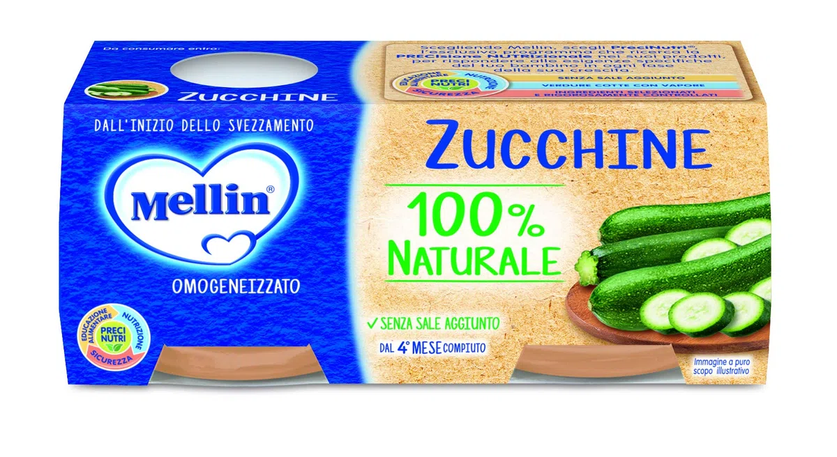 Mellin Omogeneizzato Zucchine - 24 Vasetti da 80 gr