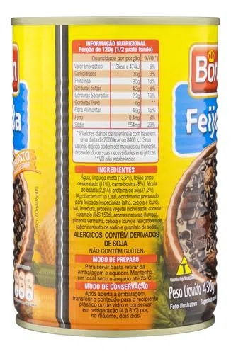 Stufato di fagioli BORDON - Feijoada Brasileira, 430g