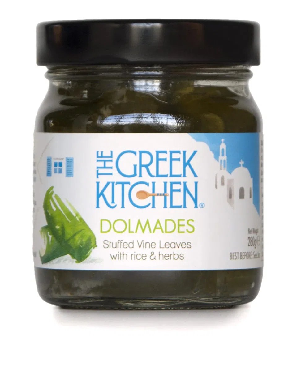 The Greek Kitchen Dolmades, foglie ripiene di vite con riso ed erbe aromatiche, 280g