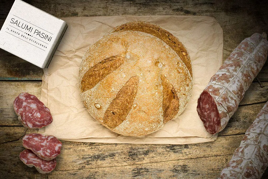 Salame Campagnolo con Tagliere, intero, Salumi Pasini, 700 gr