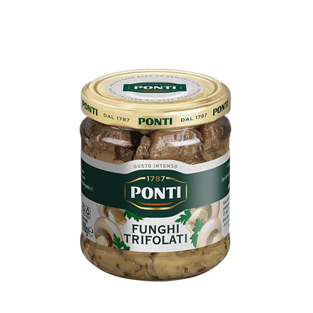 Ponti Funghi Trifolati, Set 3 Vasetti da 190g, Gusto Intenso