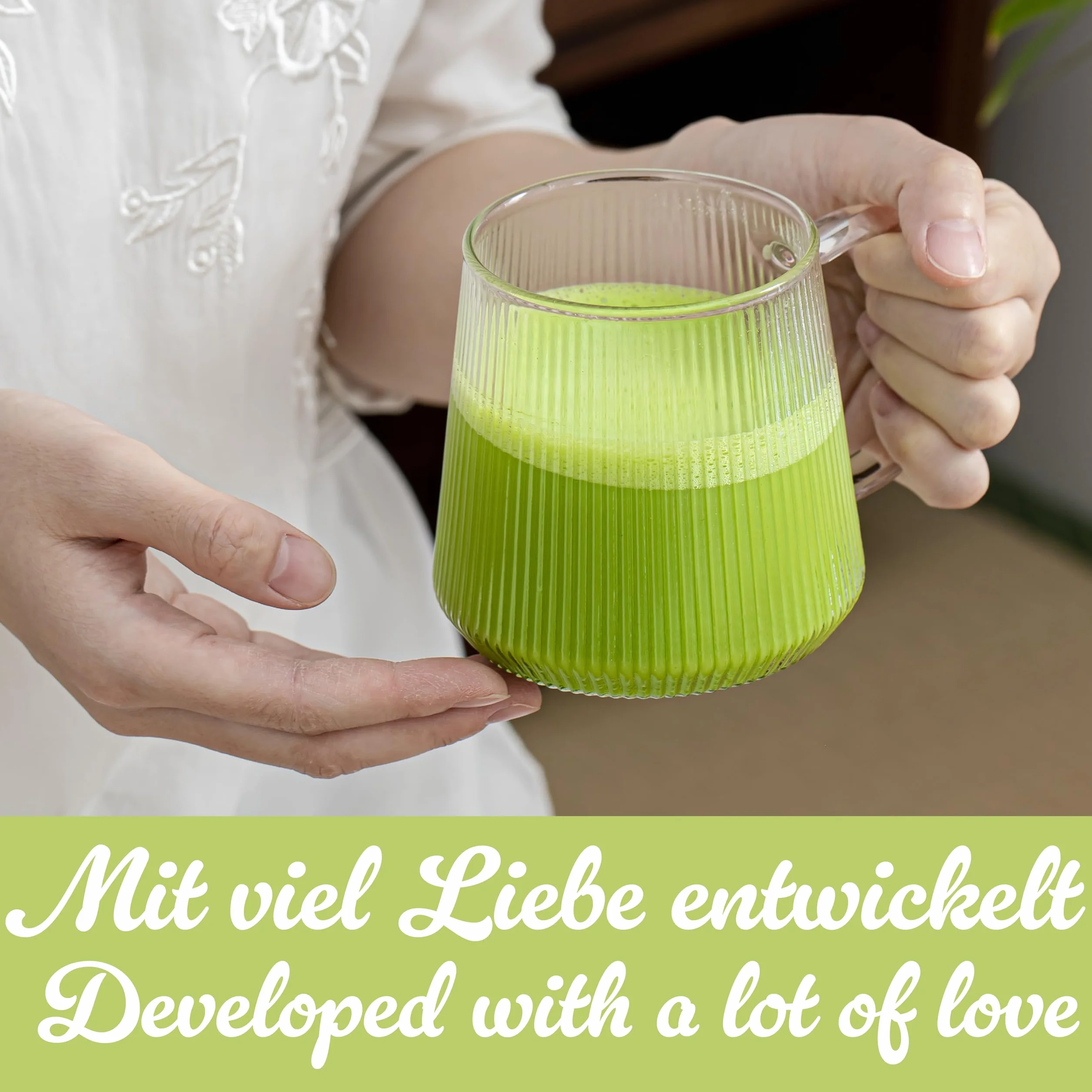 Matcha Coco Latte Mix | Matcha & Cocco | Leggermente dolcificato con stevia (0,1%) | Senza latte né additivi | Dosaggio libero & preparazione con acqua (800g)