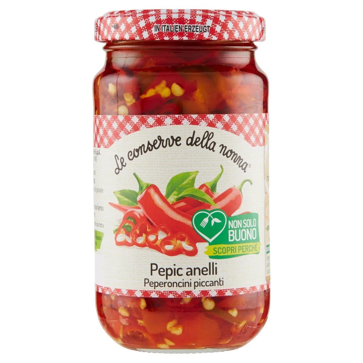Le Conserve della Nonna Peperoncini Italiani Sott'Olio Pepic Anelli - 190 gr - [confezione da 3]