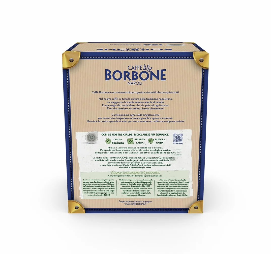 Caffè Borbone Cialda Compostabile, Miscela Rossa - 150 Cialde - Sistema ESE