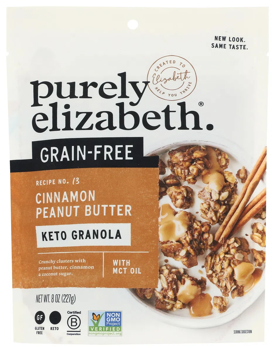 Purely Elizabeth Collagene al burro di arachidi di muesli Keto Granola, realizzato con noci e semi, senza grano, senza glutine, senza OGM (sacchetto da 8 oz)