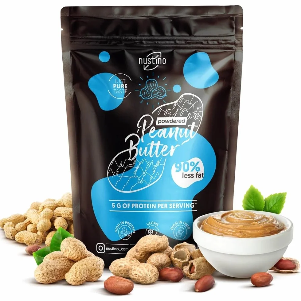 Nustino Burro di Arachidi in Polvere 400g | Sgrassato e a Basso Contenuto Calorico | Senza Additivi | Snack Proteico e Salutare